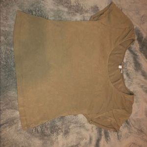 Green crop top